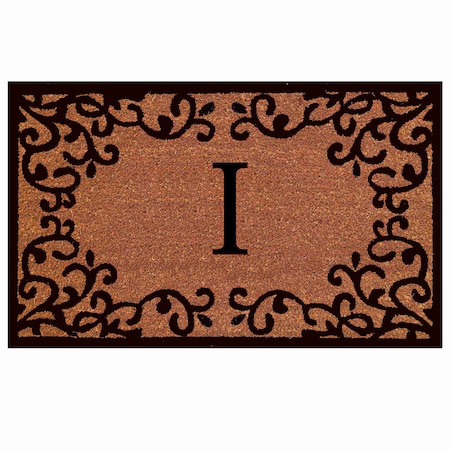 Calloway Mills Monogram Door Mat, Natural, Black, 18 in W x 30 in L 180021830I
